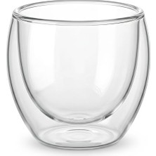 aklow akyoleticaret Bardak; Borosilikat Cam, 250 ml Geniş Kapasite, Isıya Dayanıklı Yapı, Çift Cidarlı Yalıtım, Ev Ofis Restoran Için Kullanıma Uygun Borosilikat Cam Çay ve Kahve Espresso Latte Sunum Bardağı