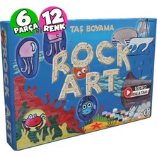 Temart Taş Boyama /Çocuk Sanat & Hobi Kutu Oyunu /Video-Görsel Destekli /Okyanus Tema Sanatsal Aktivite Seti