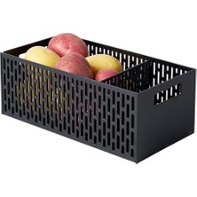 aklow akyoleticaret 5021 Tower Siyah Sebze Sepeti, Abs Reçine, 15,3 x 32 x 12,2 cm