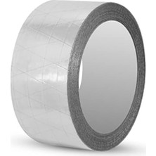 aklow akyoleticaret Alüminyum Folyo Bant 48 mm x 15 mt Sızdırmaz Takviyeli Yanmaz Soba Borusu Bandı