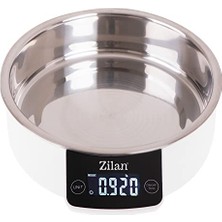 aklow akyoleticaret ZLN2977 Dijital Mutfak Tartısı; 5 kg Kapasiteli, 1 G Hassasiyetli, LCD Ekranlı, Kaseli, Beyaz