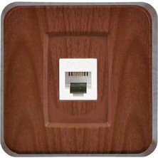 aklow akyoleticaret Nümeris Telefon Prizi (Cat3), Ceviz