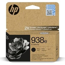 aklow akyoleticaret 938E Evomore Siyah Orijinal Mürekkep Kartuşu 2500 Sayfa Officejet Pro 9120,9123,9130,9120B, 9130B, 9720,9730,9110B 4S6Y2PE