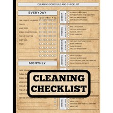 aklow akyoleticaret Günlük, Haftalık ve Aylık Temizlik Planlayıcısı, 8.5'' x 11'' In, 140 Pages