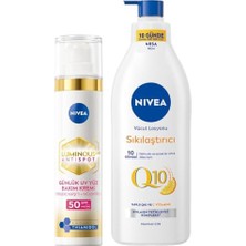 aklow akyoleticaret LUMINOUS630 Thiamidol Etkili Leke Karşıtı Gündüz Yüz Bakım Kremi 40 ml ve Q10 Sıkılaştırıcı C Vitamini Vücut Losyonu 400 ml
