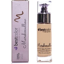 aklow akyoleticaret Full Matte Marshmallow Likit Fondöten, Ton 01, Badem Ton