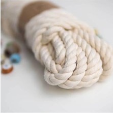 aklow akyoleticaret 2 Metre Uzunluk 10 mm Kalınlık Pamuk Makrome Ipi, Gökkuşağı Halatı