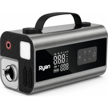 Bagajon Ryan RY-P10 2000A Süpürgeli Akü Takviye + 150 Psı Lastik Şişirme 10'u 1 Arada – Üfleme, Powerbank, LED Fener