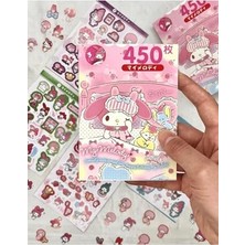 aklow akyoleticaret Sanrio My Melody Karakteri Defter, 16 Yaprak, 450 Adet Sticker, Pembe, 1512S675