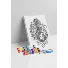 Tabdiko Denizatı Desenli Mandala Tuval Boyama Seti 40X50 cm