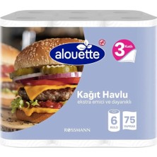 2 Adet Alouette Kağıt Havlu 6'lı 3 Katlı 6'lı