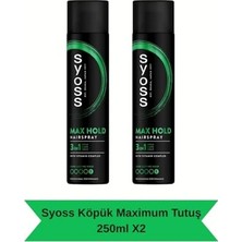 aklow akyoleticaret Max Hold Saç Spreyi, 3'ü 1 Arada, Vitamin Kompleksi, 250 ml x 2 Adet 789878956465
