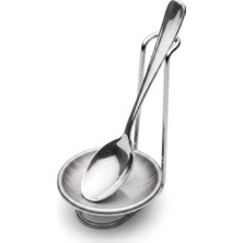 aklow akyoleticaret Kepçe; Paslanmaz Çelik Standı, Yemek Yağ Lekelerine Karşı Temiz Tutan Dik Metal Gövde, Kevgir Kaşık Çırpıcı Mutfak Seti Altlığı, Kaşıklık, Tezgah ve Mutfak Için Hijyen Altlık