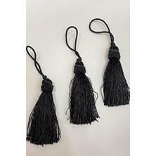 aklow akyoleticaret Siyah Topuzlu Püskül 1 Adet Boy 7 cm