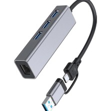 Gees Global Type-C USB 3.0 Gigabit Ethernet Adaptörü