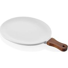 aklow akyoleticaret Woody Porselen Servis Tabağı, 34X21 cm