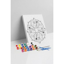 Tabdiko Kardan Adam Desenli Mandala Tuval Boyama Seti 40X50 cm
