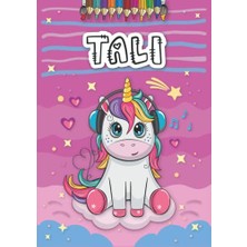 aklow akyoleticaret A4 21 x 29.7 cm 4 8 25 Anniversaire Fille Ans Motifs Avec Le Pr Nom Grand Format Tali Livre De Coloriage Personnalis Pour Licorne Cadeau D