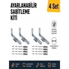 aklow akyoleticaret Deprem Güvenliği Devrilme Önleyici Ayarlanabilir 6X14 cm Mobilya Eşya Dolap Sabitleme Kiti
