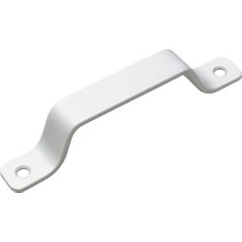 aklow akyoleticaret Demir Doğrama Kulbu, Ahşap ve Metal Kapak Kulbu, Kolay Montaj, Dayanıklı, Boyalı, Tutma Aparatı, Estetik Görünüm, Beyaz, 4 Adet, 115 mm