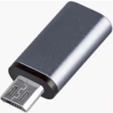 aklow akyoleticaret ZR352 Type-C To Micro Çevirici Mini Adaptör, Gri BBZR352