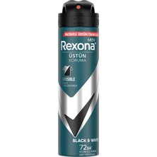 2 Adet Rexona Men Sprey Deodorant 72H Invisible Black & White 150 ml