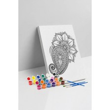 Tabdiko Şal Desenli Mandala Tuval Boyama Seti 40X50 cm