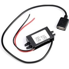 aklow akyoleticaret 12V; 24V To Usb-A 5V 3A Modül F35J5V3A 30 cm Type A USB Kablolu Su Geçirmez Şarj Telefon DVM.101.444