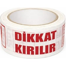 aklow akyoleticaret Ürünler Için Uyarı Baskılı Güçlü Paketleme Bandı 45X100 Dikkat Kırılır Koli Bandı mt Kırılabilir