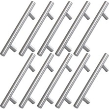 aklow akyoleticaret 96 mm Metal 10 Adet Pürüzsüz Inox Mobilya Mutfak Çekmece Dolap Dolabı Kapak Kulbu Kulpu Kulpları