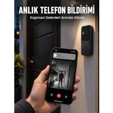 aklow akyoleticaret Hd Kameralı Akıllı Kapı Zili | Çift Yönlü Sesli Wi-Fi Görüntülü Kapı Zili