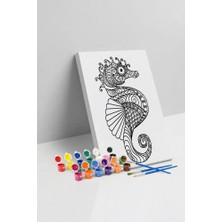 Tabdiko Denizatı Desenli Mandala Tuval Boyama Seti 40X50 cm