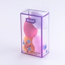 aklow akyoleticaret Makyaj Sünger Seti, 4'lü Fondöten, Kapatıcı, Pudra ve Allık Süngeri, Turuncu ve Pembe