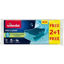 Şanal Vileda Pro Clean Aktif Enzimli Oluklu Sünger, 3’lü Paket