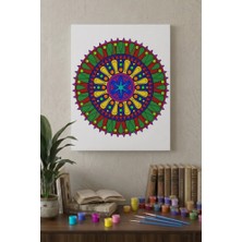 Tabdiko Geometrik Çiçek Mandala Tuval Boyama Seti 40X50 cm