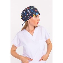 aklow akyoleticaret Unisex Lale Desenli Doktor ve Cerrahi Hemşire Bonesi, Çok Renkli