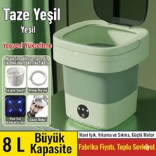 aklow akyoleticaret Katlanabilir Mini Çamaşır Makinesi 8 L Taşınabilir Yıkama ve Kurutma, Yurtlar Için Uygun, Seyahate Uygun, Yer Tasarruflu, Iç Çamaşırı ve Havlu, Küçük Evler Için