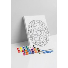 Tabdiko Paskalya Yumurtası Desenli Mandala Tuval Boyama Seti 40X50 cm