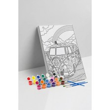 Tabdiko Vosvos Desenli Mandala Tuval Boyama Seti 40X50 cm