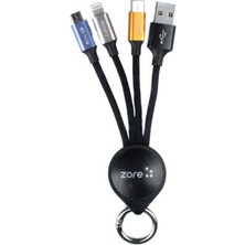 Şanal Psr Aksesuar Siyah Siyah Oks 3 In 1 USB Kablo- ile Uyumlu