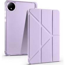 aklow akyoleticaret Xiaomi Redmi Pad Se 8.7 ile Uyumlu Tri Folding Kalem Bölmeli Standlı Kılıf, Lila