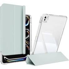 aklow akyoleticaret Kılıf, ​​apple ile Uyumlu iPad Pro 13 2025 M5 Magnetik Ayrılabilen Airbagli Sliding Tablet Kılıfı Açık Yeşil