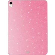 aklow akyoleticaret iPad 10.9 2022 10. Nesil Uyumlu Simli Parlak Görünümlü Stsr Koton Tablet Kılıfı Pembe