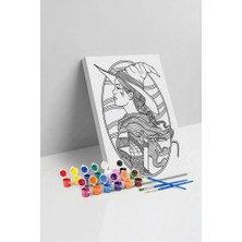 Tabdiko Cadı Desenli Mandala Tuval Boyama Seti 40X50 cm