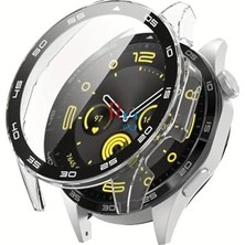 aklow akyoleticaret Kapak, Huawei Watch Gt4 46 mm ile Uyumlu Kasa ve Ekran Koruyucu 360 Koruma Şeffaf