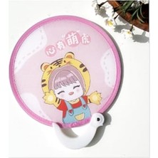 aklow akyoleticaret Minik Kız Figürlü Japon Tarzı Katlanabilir Yelpaze, 21 cm