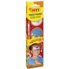 Jovi 174AD Face Paint Adventure Yüz Boyama Seti - 3 Renk Krem Boya (Beyaz, Kırmızı, Açık Mavi) + Fırça ve Sünger