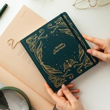 aklow akyoleticaret Charmlı Reading Journal - Okuma Günlüğü 18X20 cm Koyu Yeşil