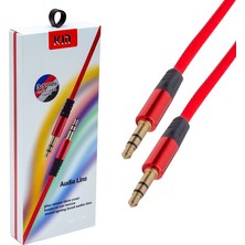  - Şanal Powermaster PM-3777 3.5 mm 1.2 Metre Erkek/erkek Kırmızı Stereo Aux Kablo