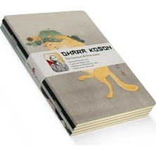 aklow akyoleticaret Ohara Kosan The Contrast & Noir Series 4'lü Defter Seti, Çizgisiz, 64 Sayfa, 14X21 cm